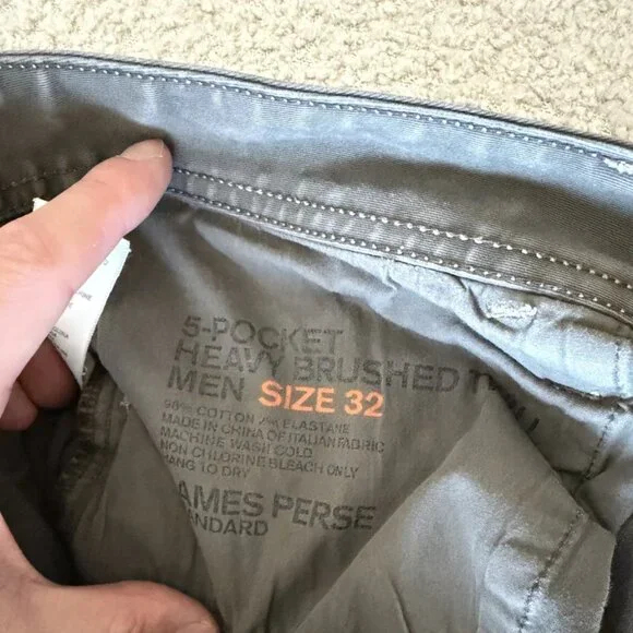 James Perse Brushed Twill Pants Size 1 Olive Green